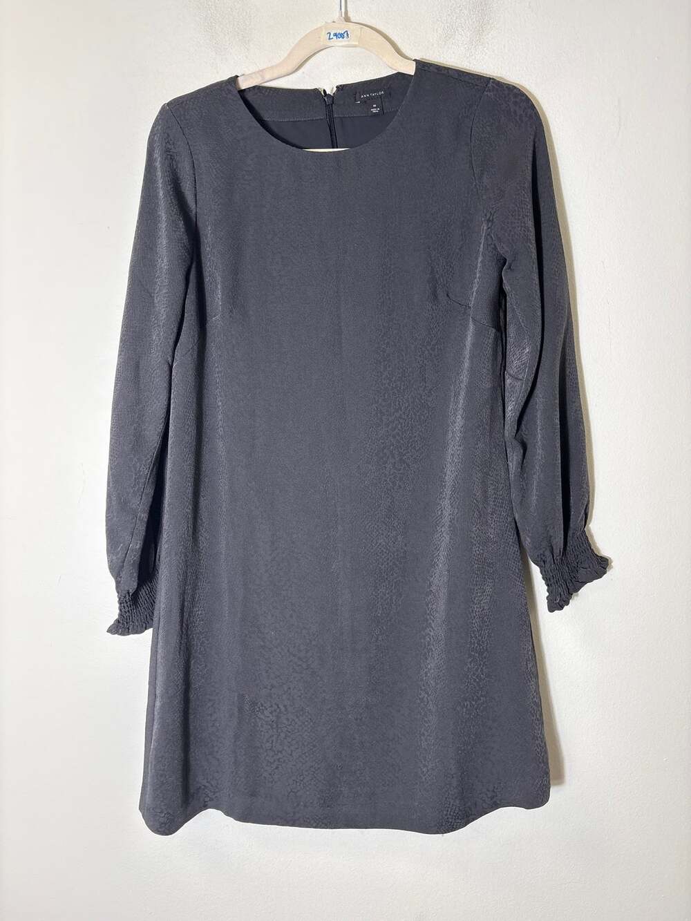 Ann Taylor Charcoal Long Sleeve Knee Length Shift Dress Sz 00